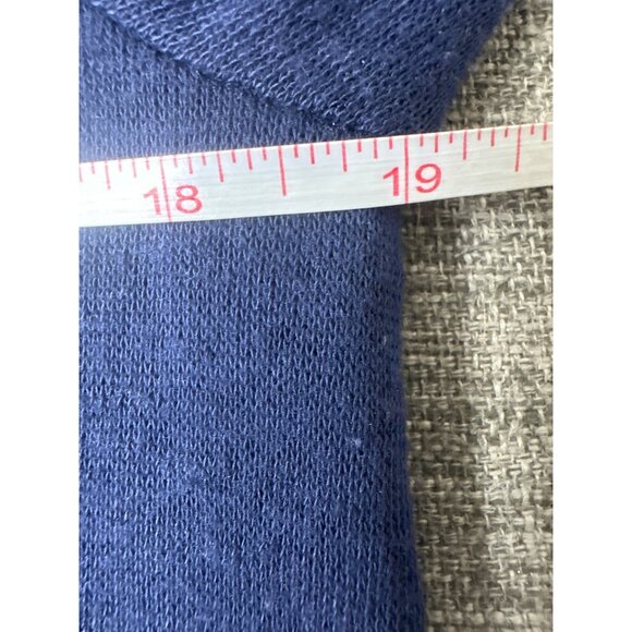 Style & Co Womens Navy Blue Knot Front Shirt Top Size Medium - Picture 6 of 7